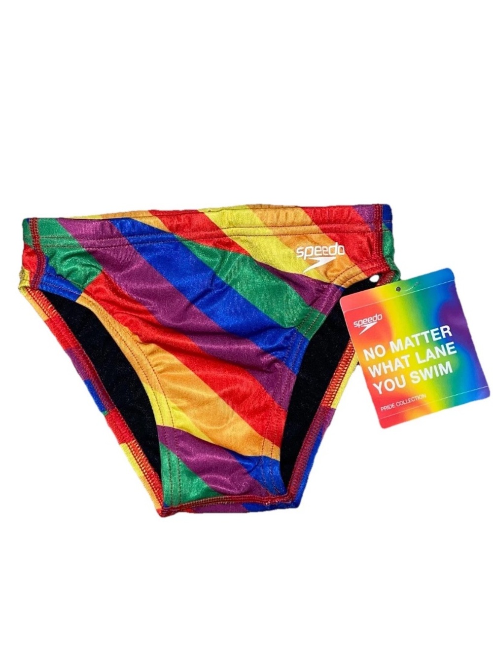 Speedo Boys Swim Brief Size 24  Eco Endurance NWT Good Vibes